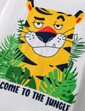 Tiger Jungle Printed Short Sleeve T-shirt and Shorts Set