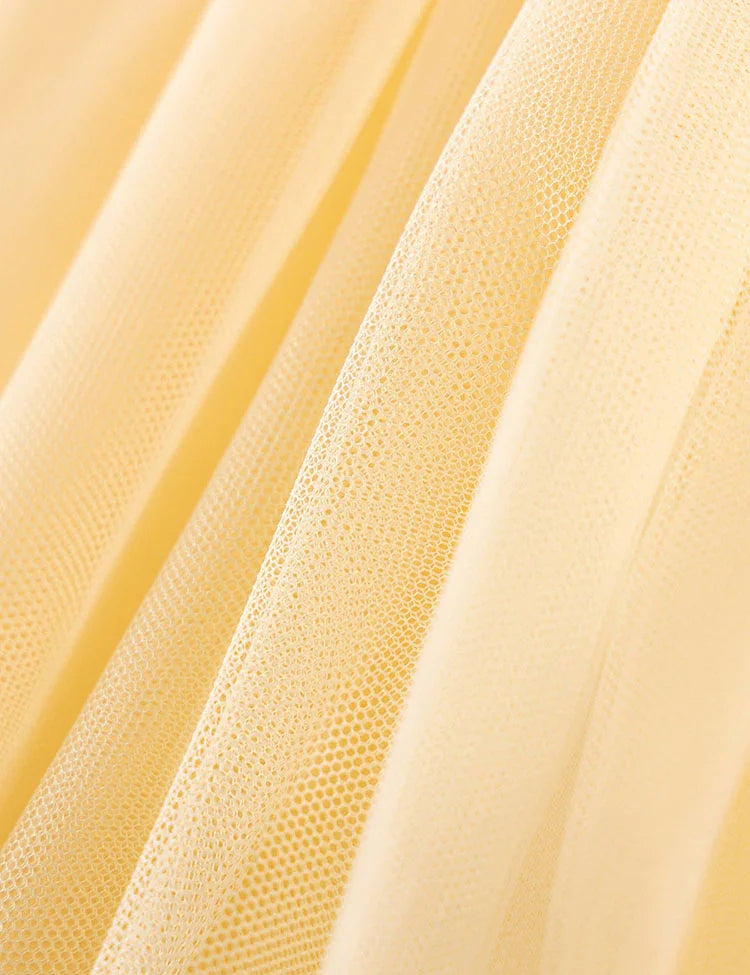 Cute Bunny Appliqué Long Sleeves Tulle Dress