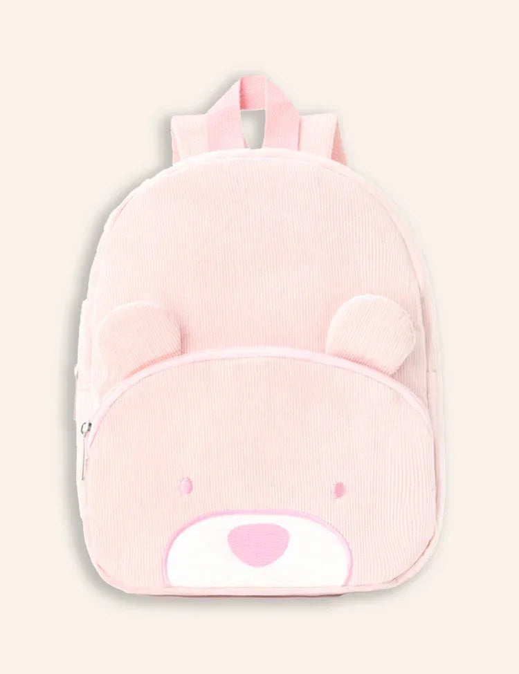 Cute Bear Embroideried Schoolbag