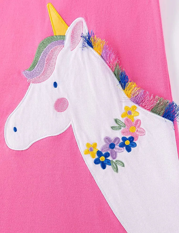 Big Unicron Appliqué Long Sleeves Dress