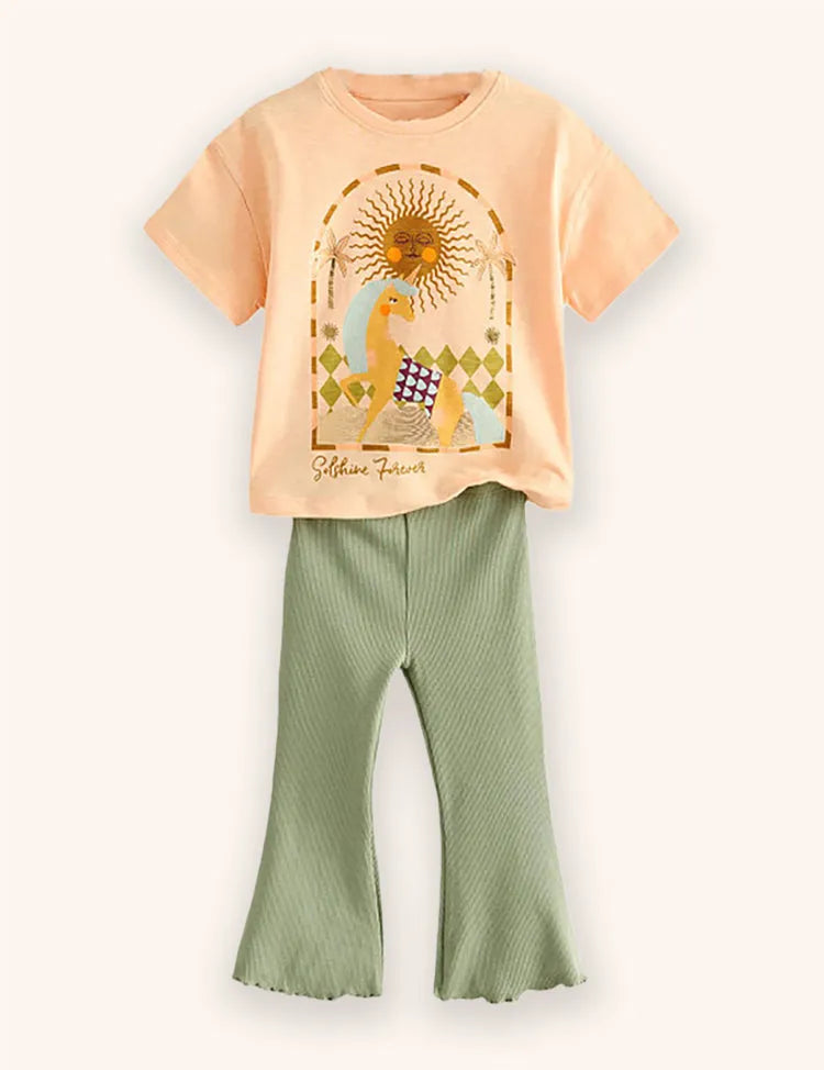 Sun Unicorn Printed Set