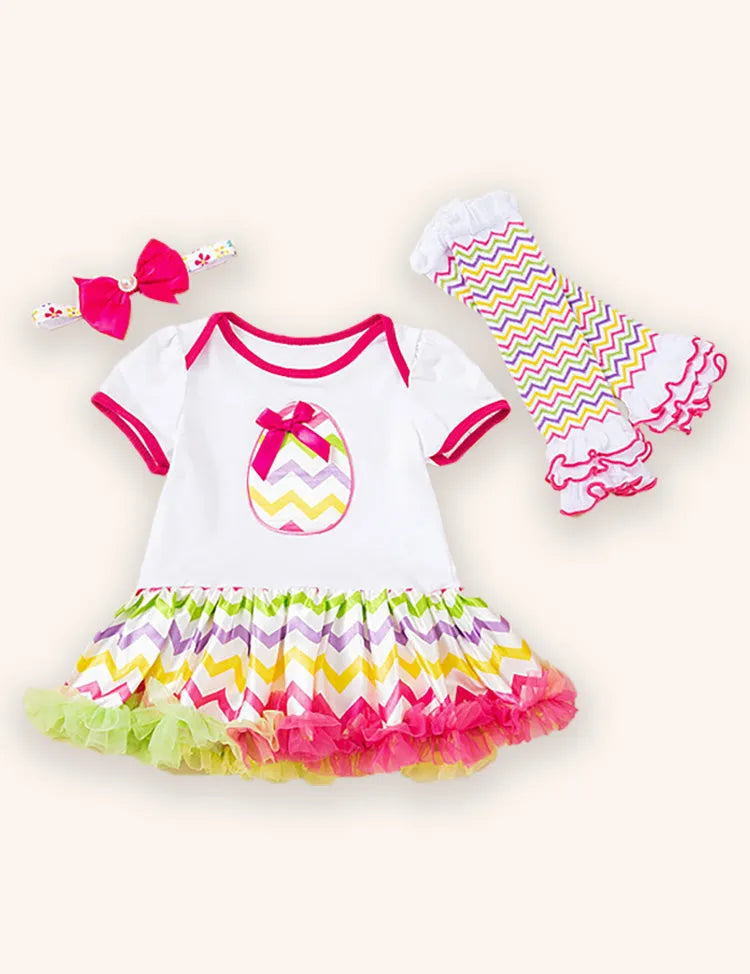 Easter Cartoon Printed Skirt Set