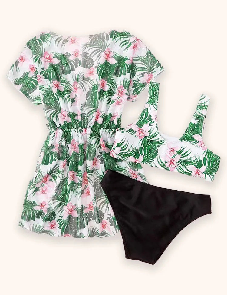 Printed Sunscreen Swimsuit