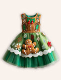 Gingberbread Man Appliqué Tulle Dress
