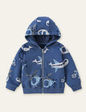 Aircraft Printed Hooded Jacket - Mini Taylor