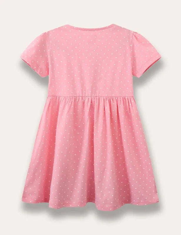 Animal Appliqué Dotted Dress - Mini Taylor