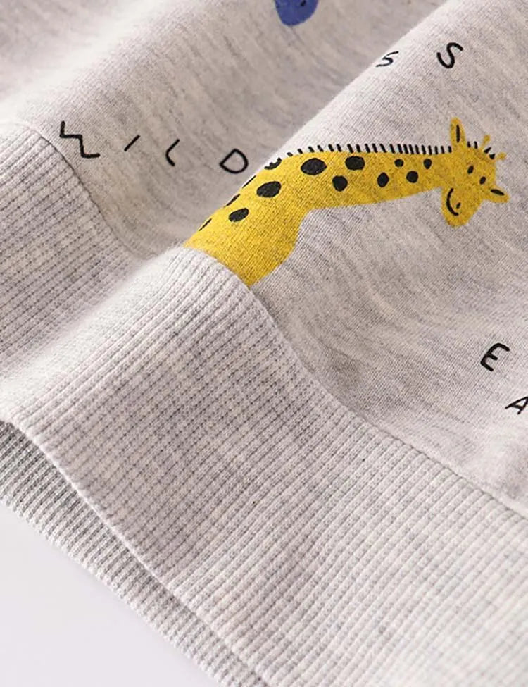 Animal Floral Print Long Sleeve Sweatshirt - Mini Taylor