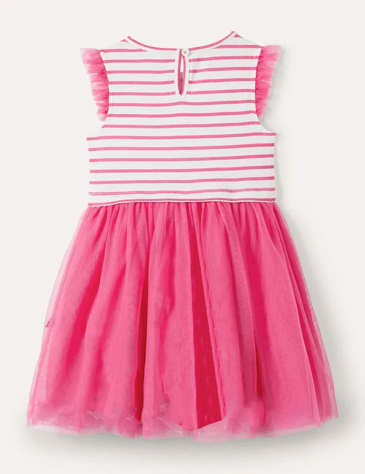 Elephant&Tree Applique Tulle Dress