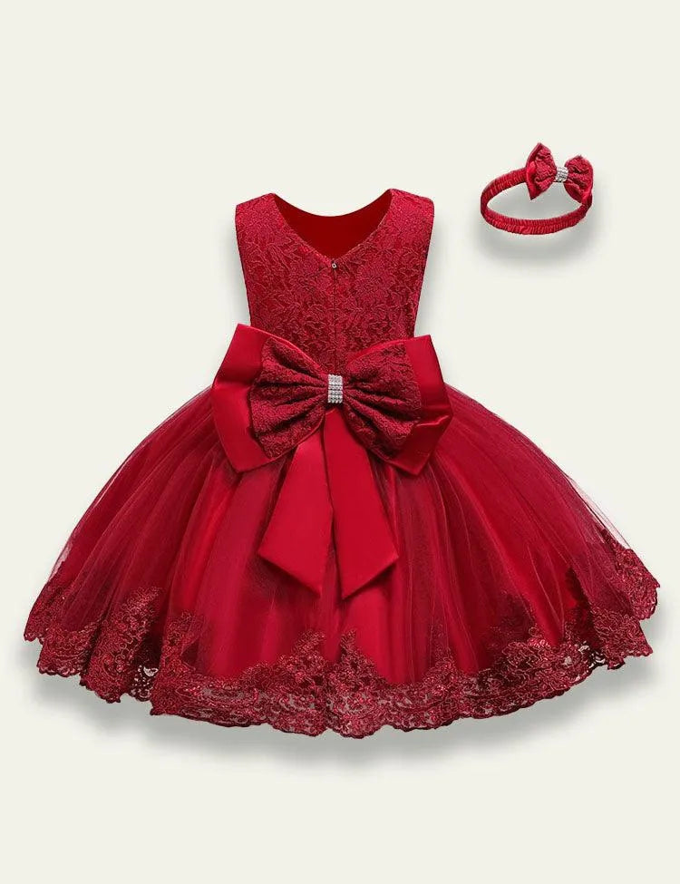 Bow Lace Party Dress - Mini Taylor