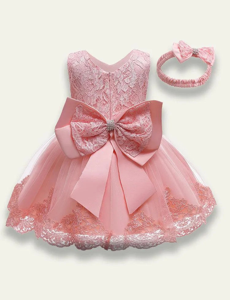 Bow Lace Party Dress - Mini Taylor