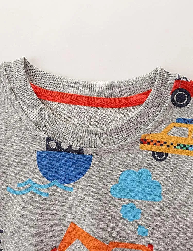 Car Printed Sweatshirt - Mini Taylor