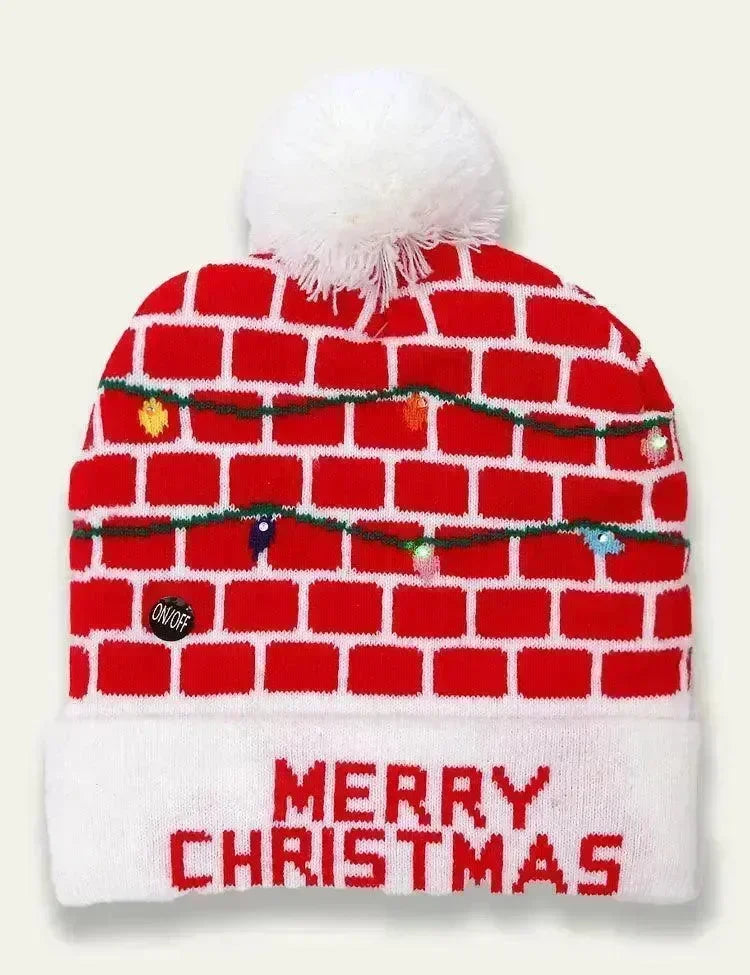 Christmas Glow Knitted Woolen Hat - Bebehanna