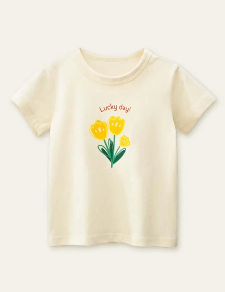 Cute Flowers Printed T-shirt - Mini Taylor