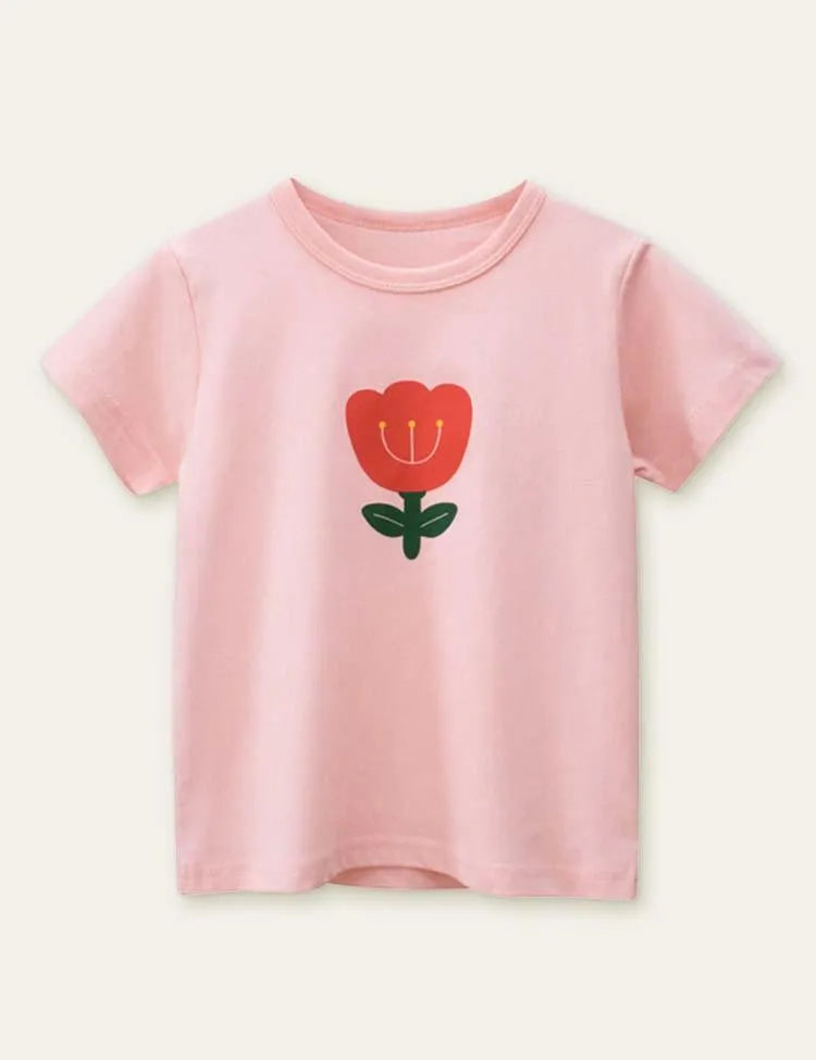 Cute Flowers Printed T-shirt - Mini Taylor