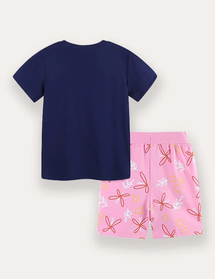 Jellyfish Print T-Shirt And Shorts Set