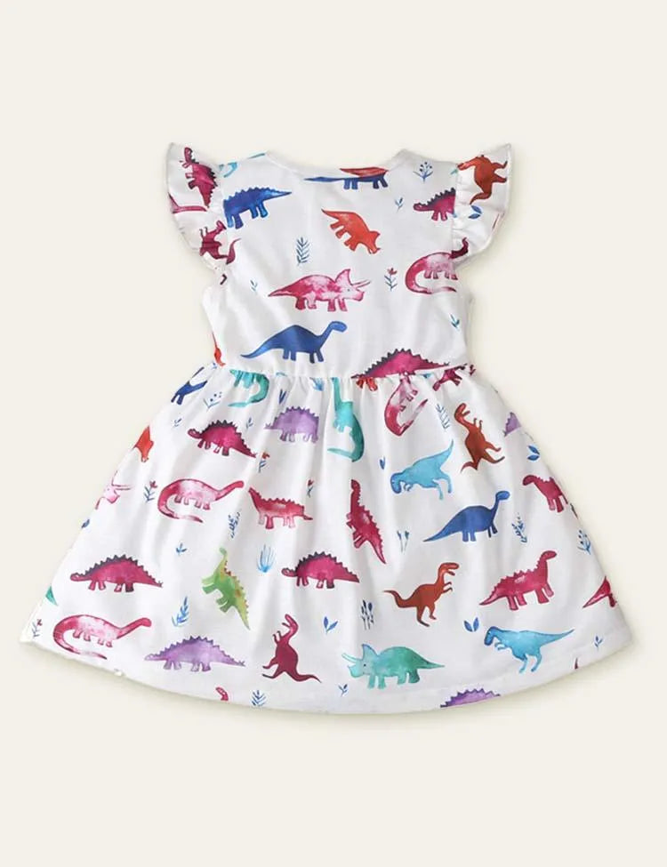 Dinosaur Butterfly Printed Dress - Mini Taylor