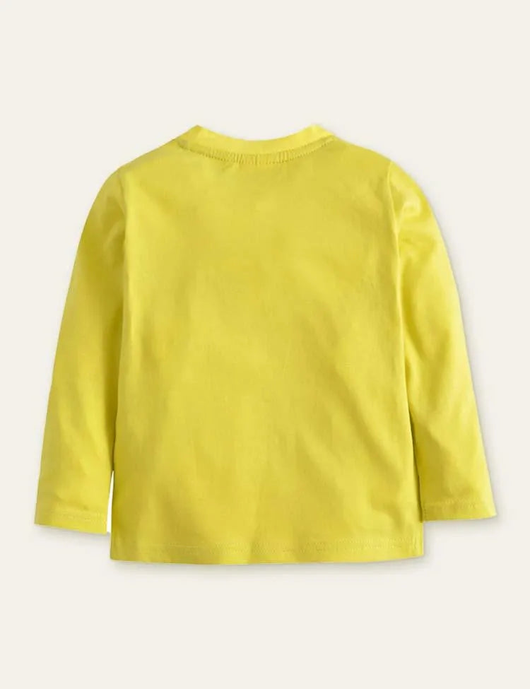 Duck Appliqué Pocket Long Sleeve T-shirt - Mini Taylor