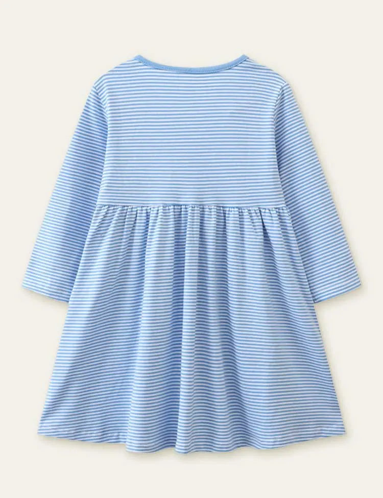 Flamingo Appliqué Flower Dress - Mini Taylor