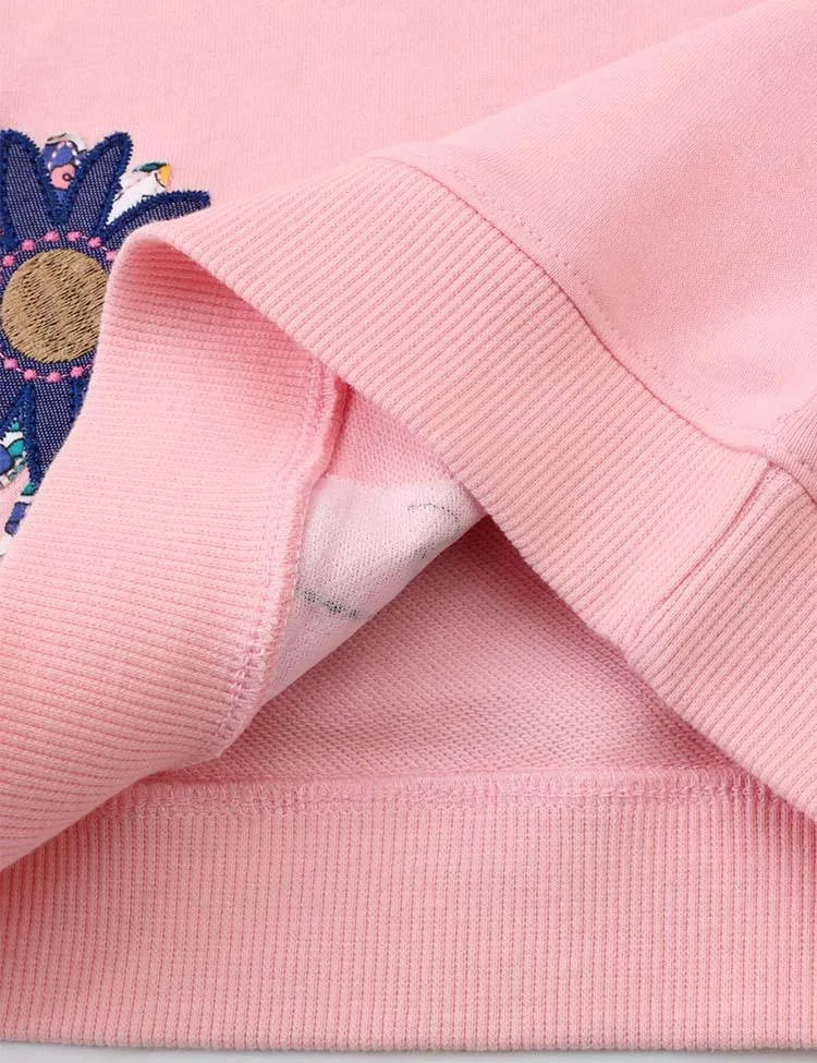 Floral Rabbit Butterfly Appliqué Sweatshirt - Mini Taylor