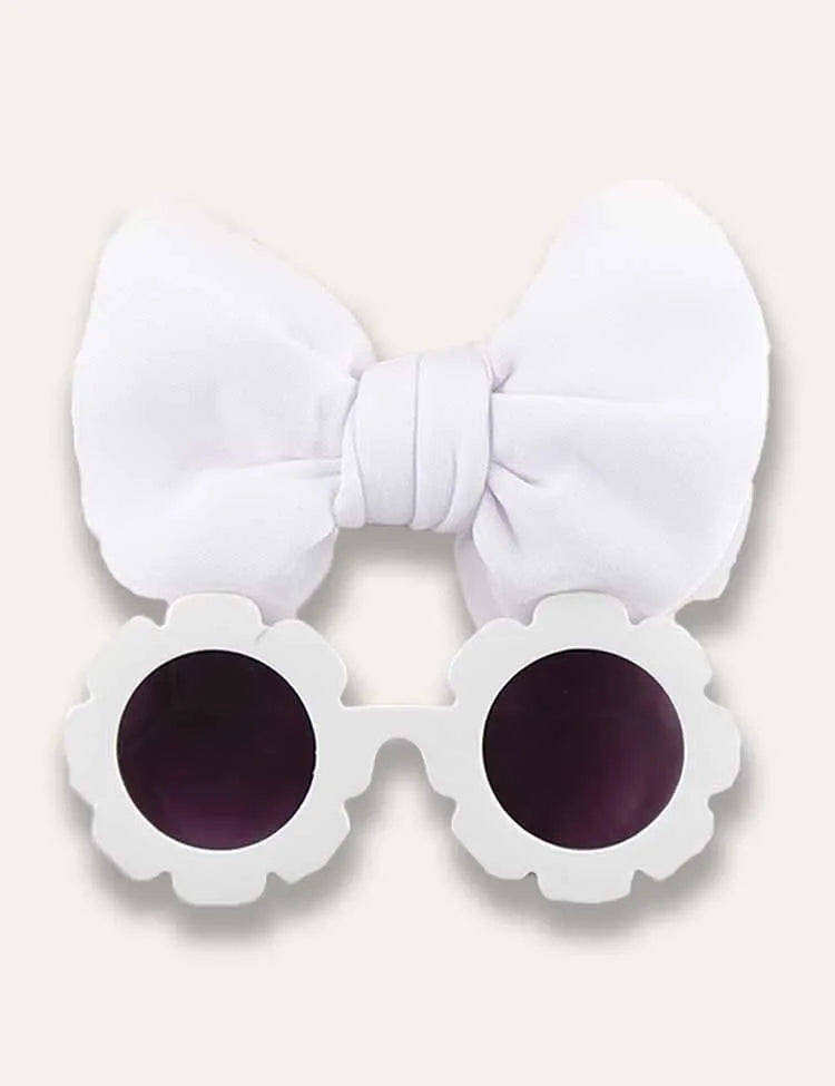 Flower Sunglasses+Solid Headband - Mini Taylor