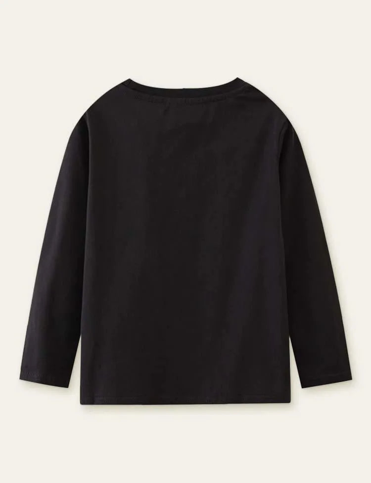 Glowing Animal Printed Long Sleeve T-shirt - Mini Taylor