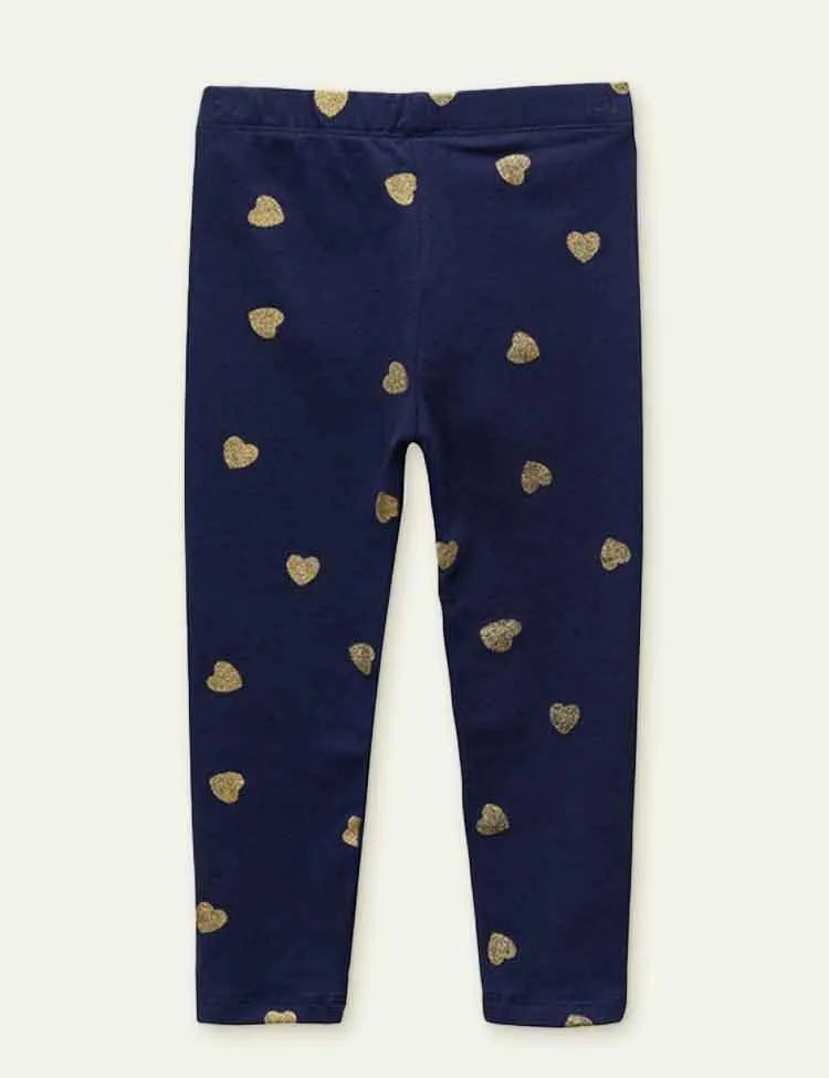 Heart Printing Leggings - Mini Taylor