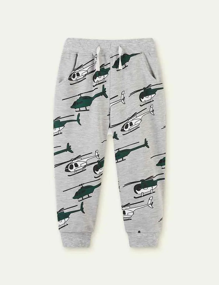 Helicopter Printed Sweatpants - Mini Taylor