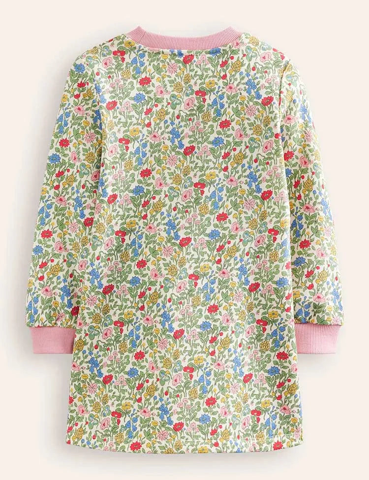 Ida Sweatshirt Appliqué Dress