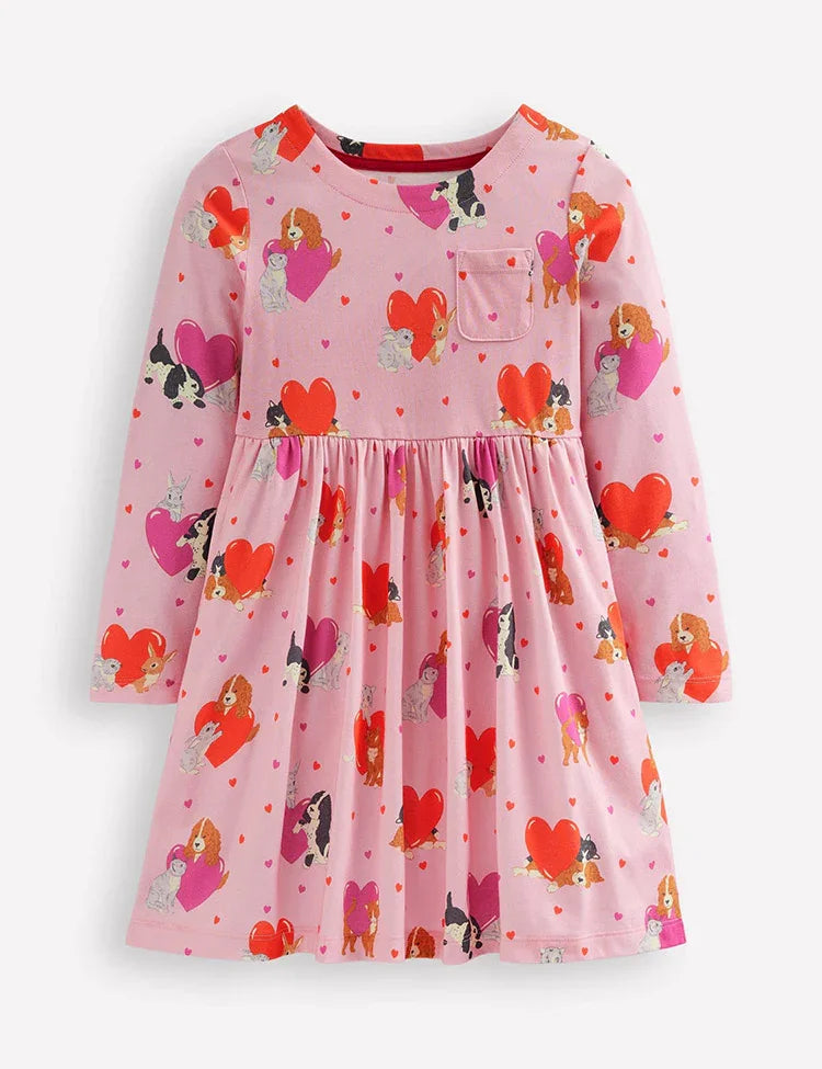 Long-Sleeved Fun Jersey Dress