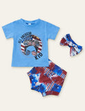 Independence Day Baby Flag Printed Set