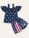 Independence Day Denim Printed Set