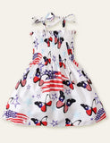 Independence Day Star Heart Printed Dress