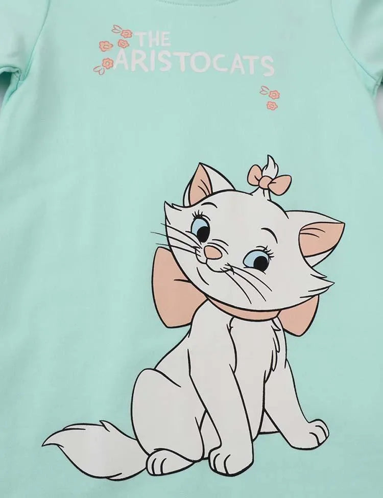 Kitten Printed Long Sleeve Dress - Mini Taylor