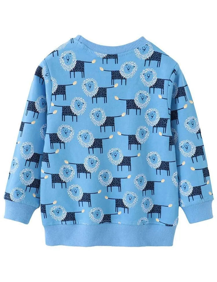 Lion Floral Print Long Sleeve Sweatshirt - Mini Taylor