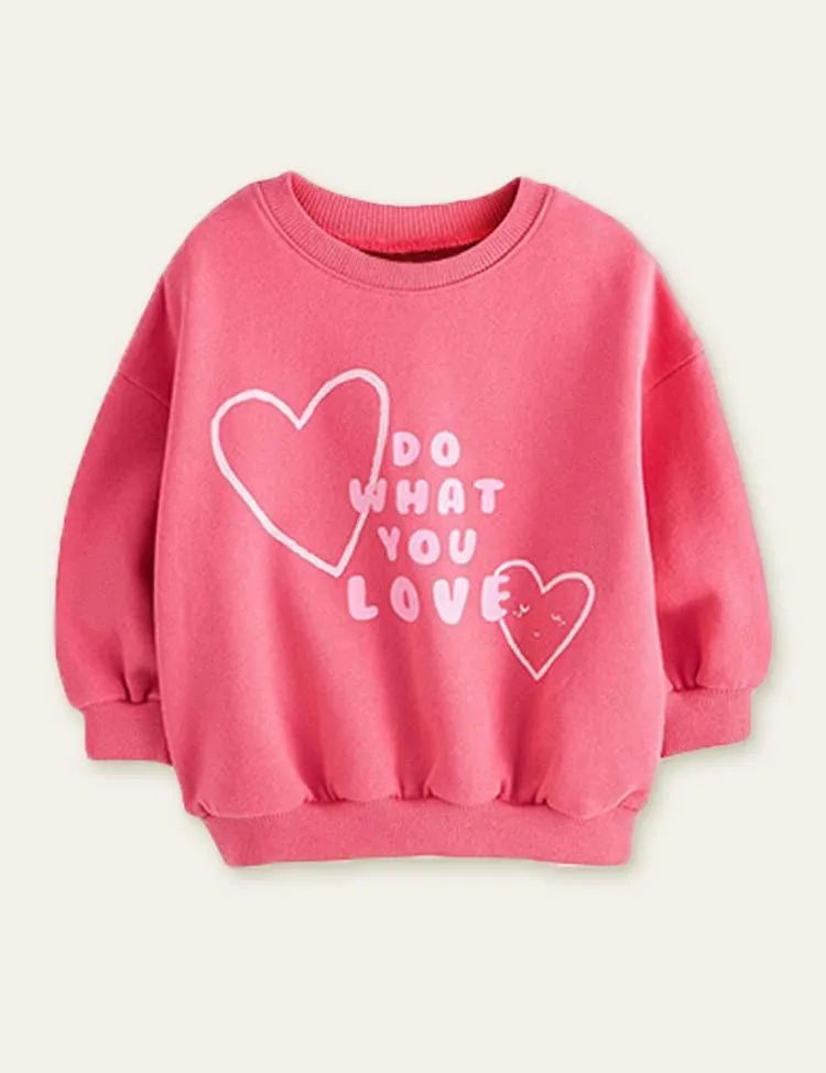 Love Printed Sweatshirt + Leggings - Mini Taylor
