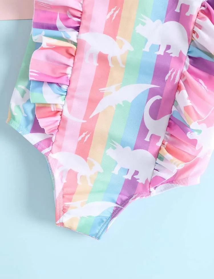 Rainbow Dinosaur Swimsuit - Mini Taylor