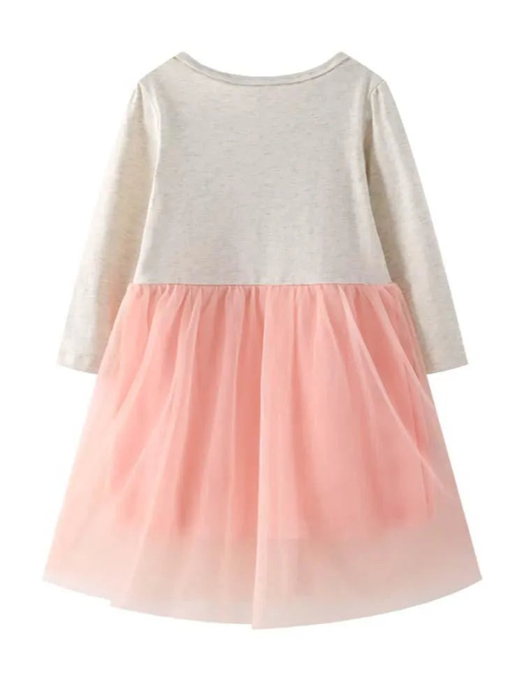 Rainbow Sequin Gauze Long Sleeve Dress - Mini Taylor