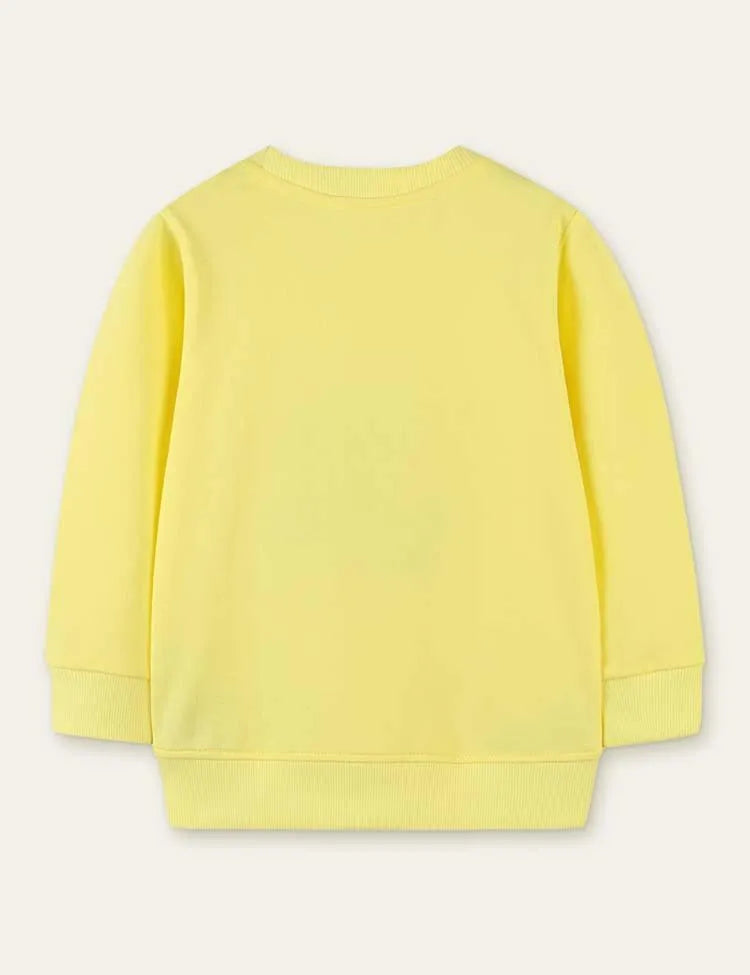 Shy Rabbit Appliqué Carrot Embroidered Sweatshirt - Mini Taylor