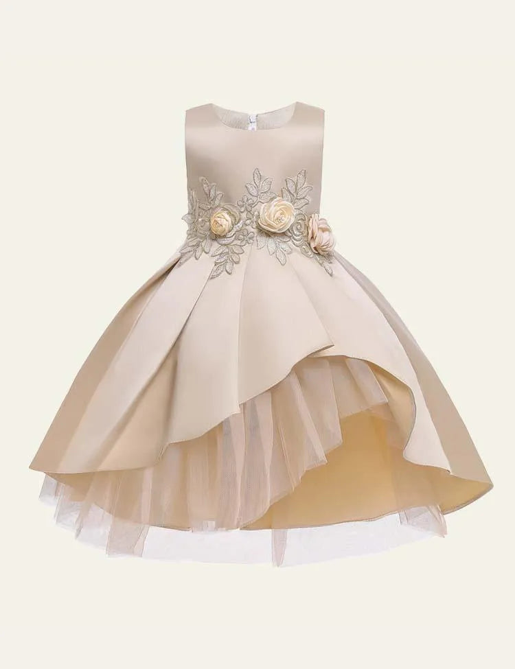 Sleeveless Mesh Flowers Party Maxi Dress - Mini Taylor