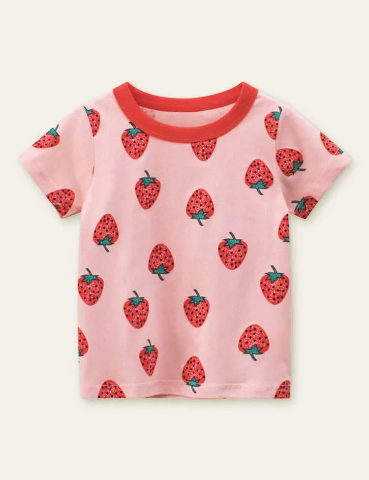 Strawberry Full Printed T-shirt - Mini Taylor
