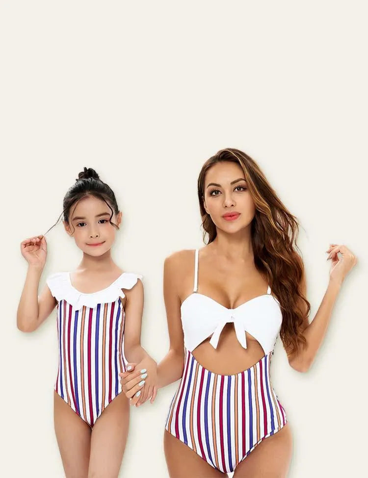 Striped Printed Family Matching Swimsuit - Mini Taylor