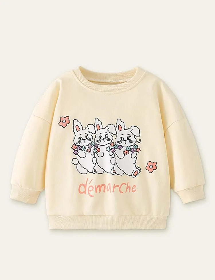 Three Kitten Printed Sweatshirt - Mini Taylor