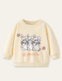 Three Kitten Printed Sweatshirt - Mini Taylor