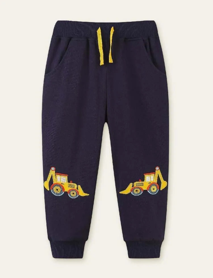 Tractor Appliqué Sweatpants - Mini Taylor