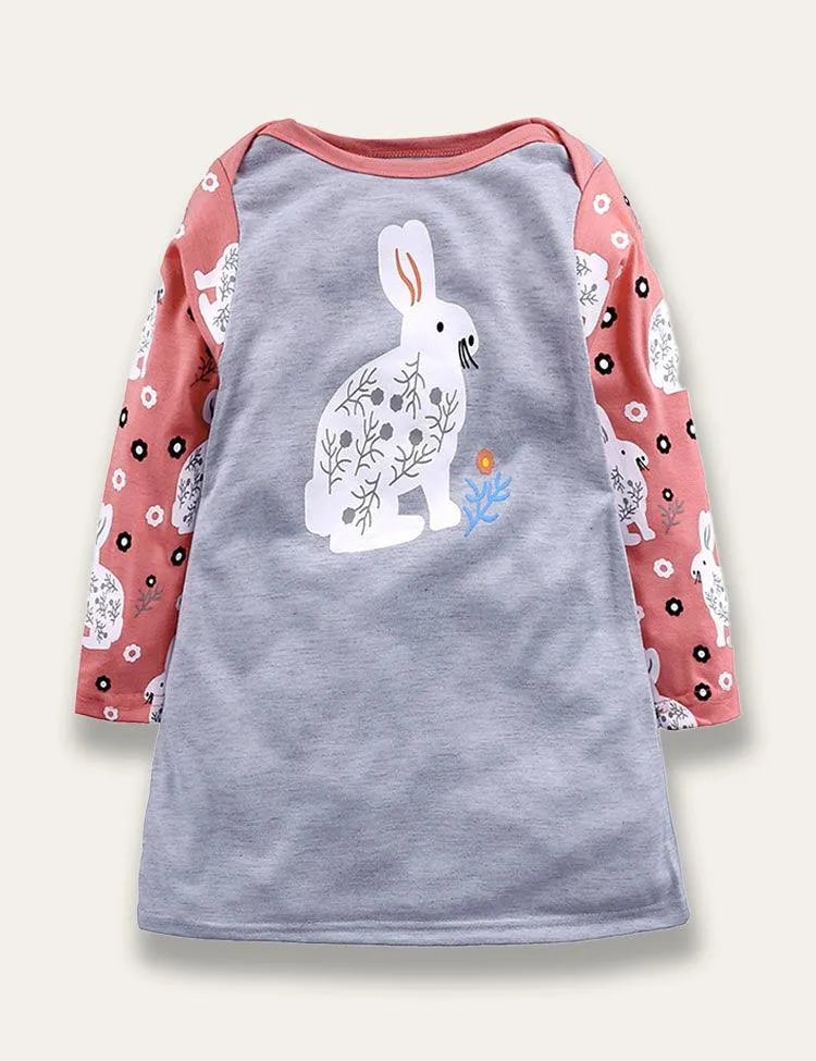 Animal Appliqué Stripe Dress - Mini Taylor