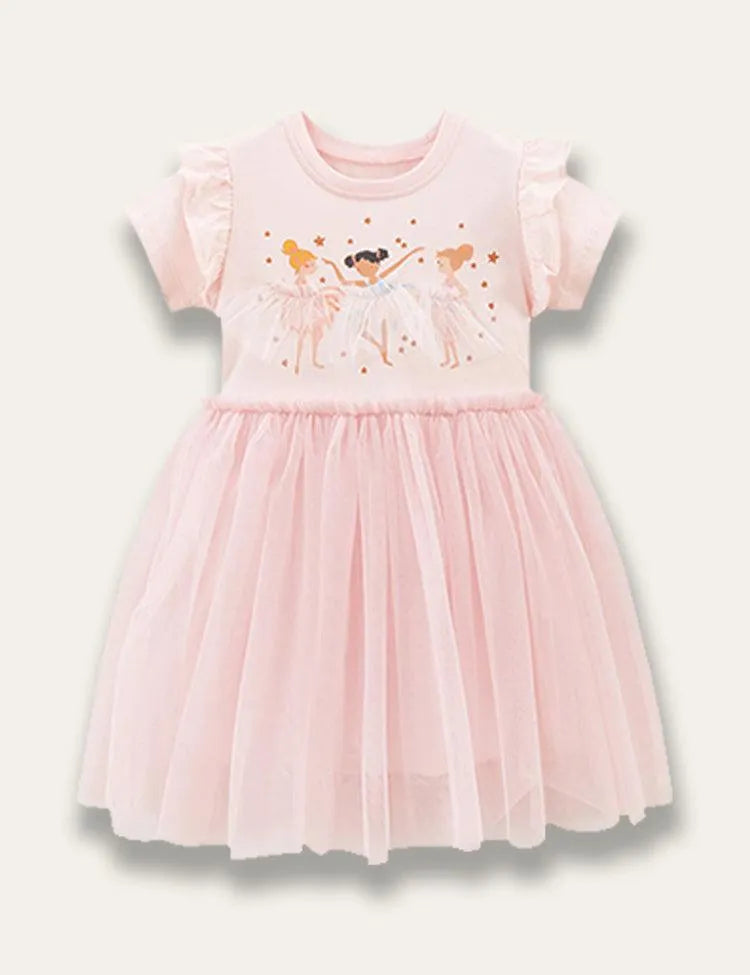 Ballet Girl Printed Tulle Dress - Mini Taylor