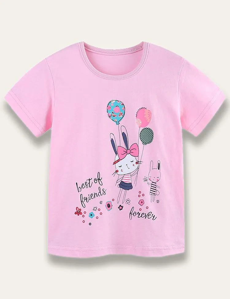 Balloon Bunny Print T-Shirt - Mini Taylor