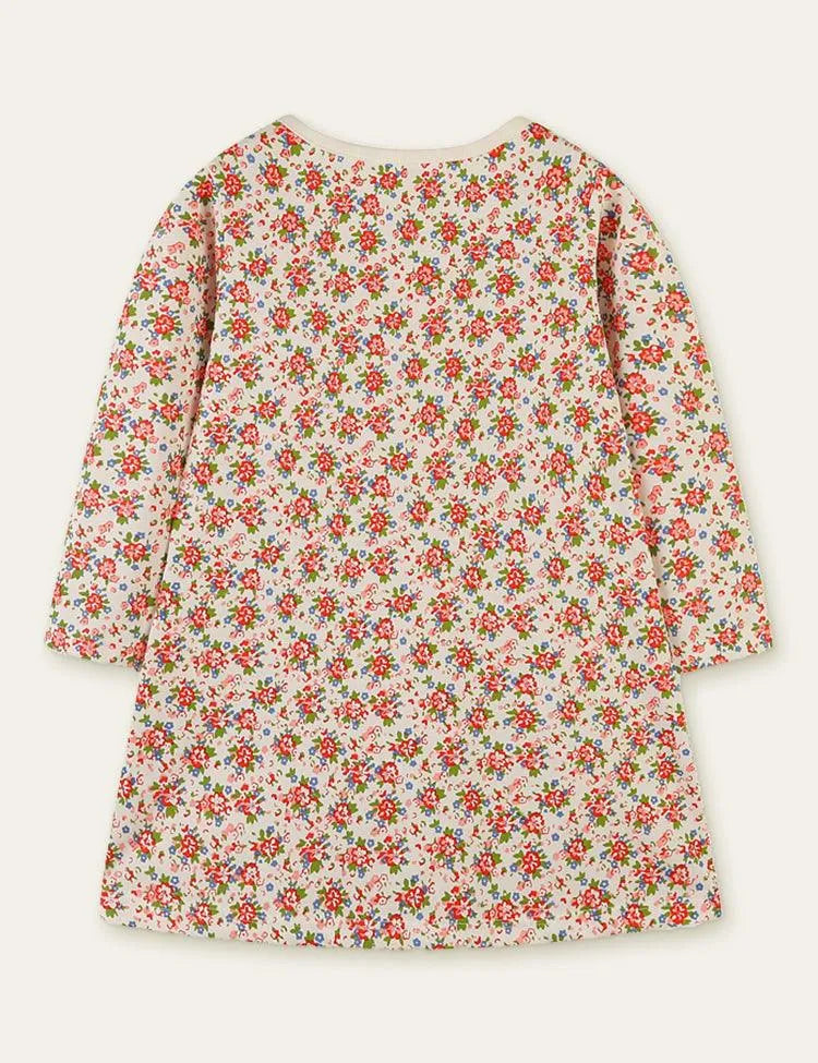 Bee Embroidery Floral Printed Dress - Mini Taylor
