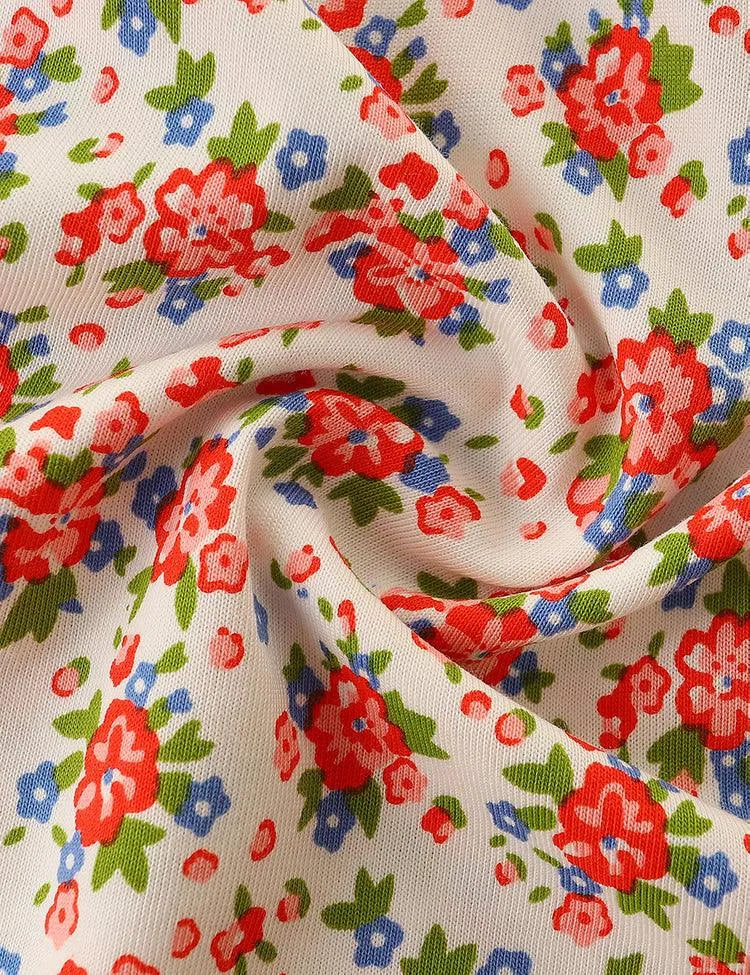 Bee Embroidery Floral Printed Dress - Mini Taylor