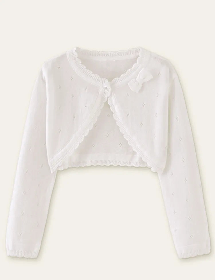 Bow Hollow out Sweater Cardigan - Mini Taylor